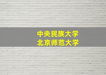 中央民族大学 北京师范大学